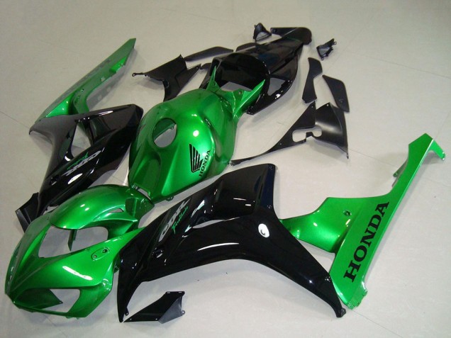 Green Glossy Black 2006-2007 Honda CBR1000RR Motorcycle Fairings