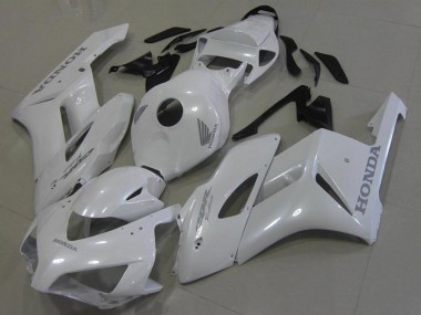 White with Silver Decals 2006-2007 Honda CBR1000RR Motorcycle Fairings
