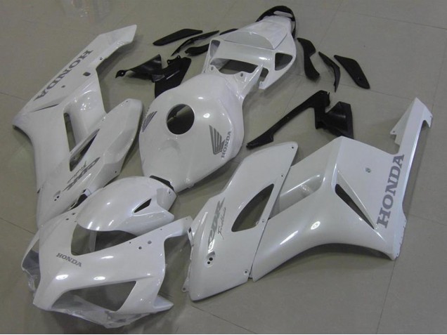 White with Silver Decals 2006-2007 Honda CBR1000RR Motorcycle Fairings