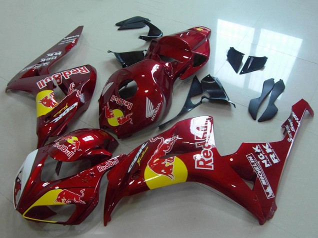 Red Yellow White Red Bull 2006-2007 Honda CBR1000RR Motorcycle Fairings