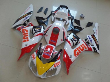 White Red Yellow Glossy Black Givi HRC 2006-2007 Honda CBR1000RR Motorcycle Fairings