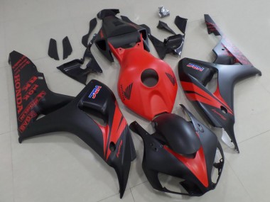 Red Matte Black 2006-2007 Honda CBR1000RR Motorcycle Fairing