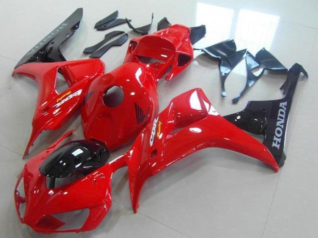 Red Glossy Black 2006-2007 Honda CBR1000RR Bike Fairings
