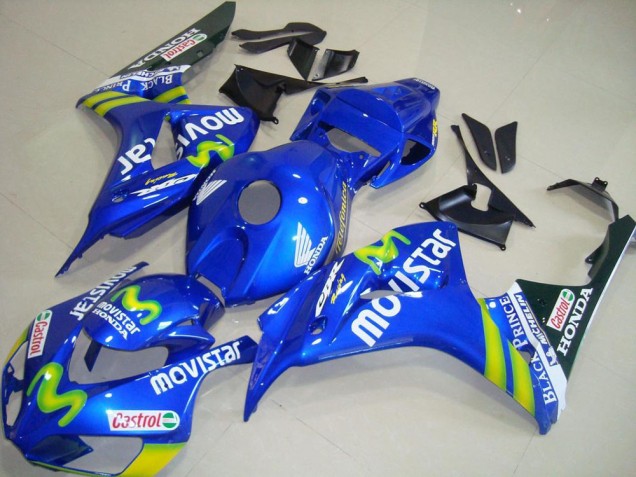 Blue Green MoviStar Castrol 2006-2007 Honda CBR1000RR Motorcycle Fairings