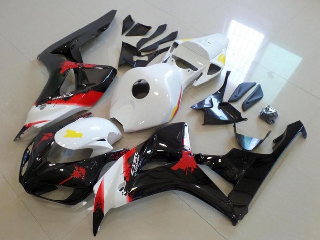 White Red Glossy Black 2006-2007 Honda CBR1000RR Bike Fairings