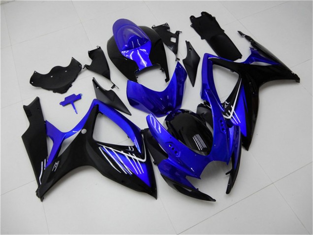 Blue Glossy Black 2006-2007 Suzuki GSXR 600/750 Motorcycle Fairings