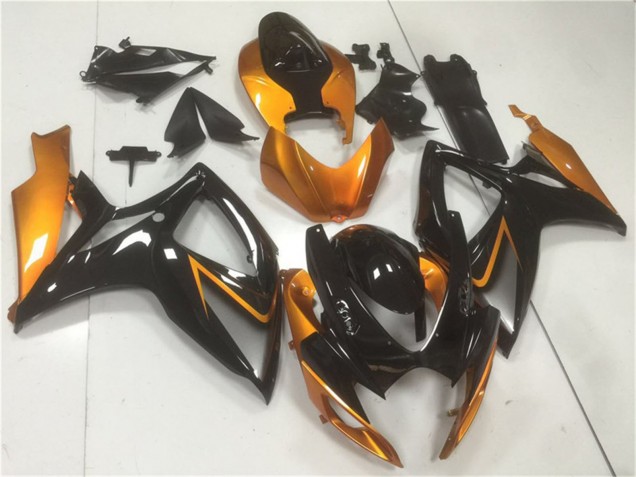 Orange Glossy Black 2006-2007 Suzuki GSXR 600/750 Motorcycle Fairings