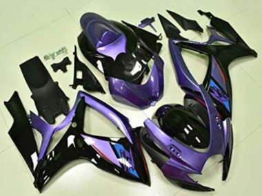 Purple Glossy Black Blue 2006-2007 Suzuki GSXR 600/750 Motorcycle Fairings