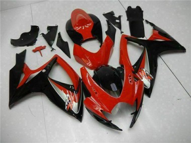 Red Glossy Black 2006-2007 Suzuki GSXR 600/750 Motorcycle Fairings