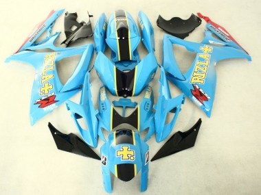 Light Blue Black Yellow Rizla 2006-2007 Suzuki GSXR 600/750 Motorcycle Fairings
