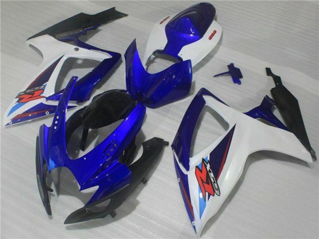 White Blue Black Red 2006-2007 Suzuki GSXR 600/750 Motorcycle Fairings