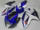 White Blue Black Red 2006-2007 Suzuki GSXR 600/750 Motorcycle Fairings