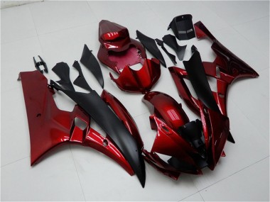 Red Matte Black 2006-2007 Yamaha YZF R6 Motorcycle Fairing Kits