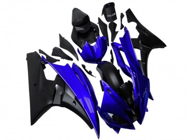 Blue Matte Black 2006-2007 Yamaha YZF R6 Motorcycle Fairing
