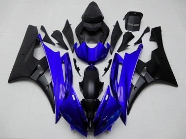 Blue Matte Black 2006-2007 Yamaha YZF R6 Motorcycle Fairing