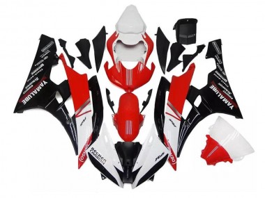White Red Black 2006-2007 Yamaha YZF R6 Motorcycle Fairings