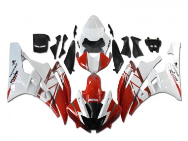 White Red Black Motul Michelin 2006-2007 Yamaha YZF R6 Motorcycle Fairings