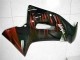 Glossy Black Red Flame 2006-2008 Kawasaki EX650 Motorcycle Fairings