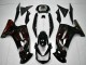 Glossy Black Red Flame 2006-2008 Kawasaki EX650 Motorcycle Fairings
