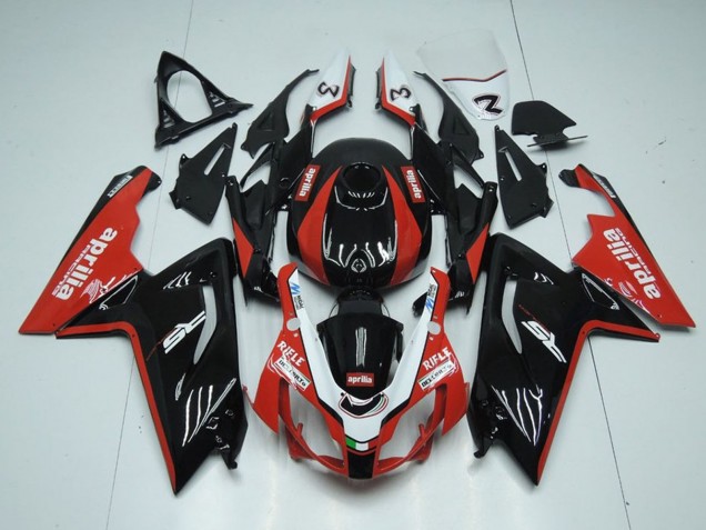 Glossy Black Red White 2006-2011 Aprilia RS125 Motorcycle Fairings