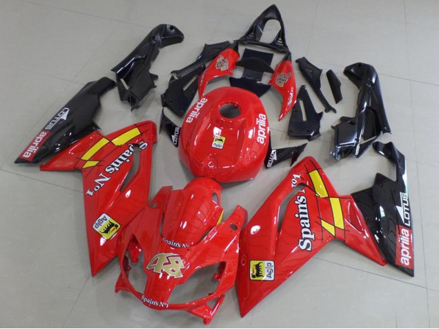 Red Black Yellow 2006-2011 Aprilia RS125 Motorcycle Fairings