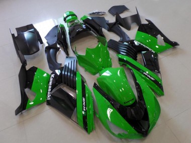 Green Glossy Black 2006-2011 Kawasaki ZX14R ZZR1400 Motorcycle Fairings