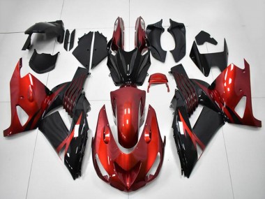 Red Black 2006-2011 Kawasaki ZX14R ZZR1400 Motorcycle Fairings
