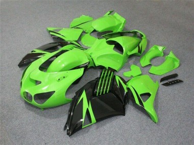 Green Glossy Black 2006-2011 Kawasaki ZX14R ZZR1400 Motorcycle Fairing