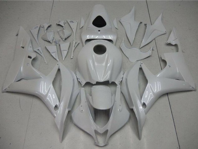 Pearl White 2007-2008 Honda CBR600RR Motorcycle Fairings