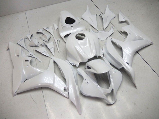 Pearl White 2007-2008 Honda CBR600RR Motorcycle Fairings