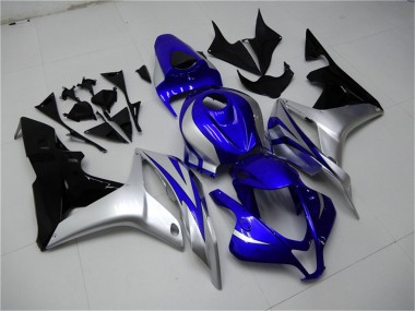 Silver Blue Glossy Black OEM Style 2007-2008 Honda CBR600RR Motorcycle Fairings