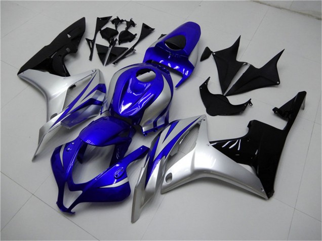 Silver Blue Glossy Black OEM Style 2007-2008 Honda CBR600RR Motorcycle Fairings