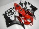 Red Matte Black with Decals 2007-2008 Honda CBR600RR Motorcycle Fairings