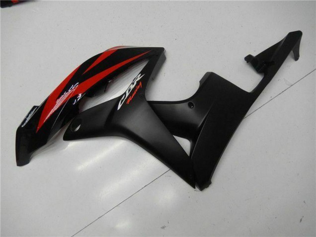 Red Matte Black with Decals 2007-2008 Honda CBR600RR Motorcycle Fairings