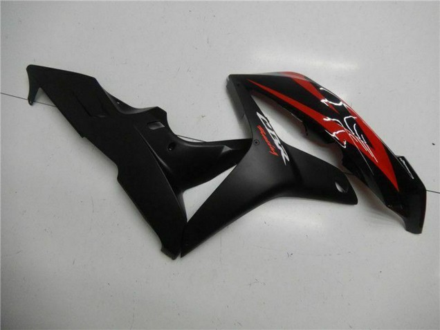 Red Matte Black with Decals 2007-2008 Honda CBR600RR Motorcycle Fairings