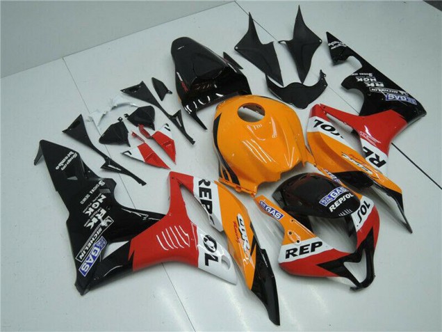 Orange White Red Glossy Black Repsol 2007-2008 Honda CBR600RR Bike Fairings