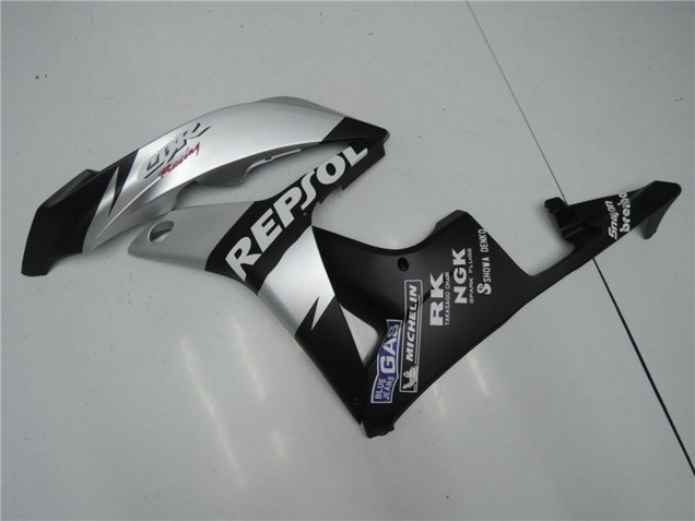 Matte Black Silver Grey Repsol 2007-2008 Honda CBR600RR Motorcycle Fairings