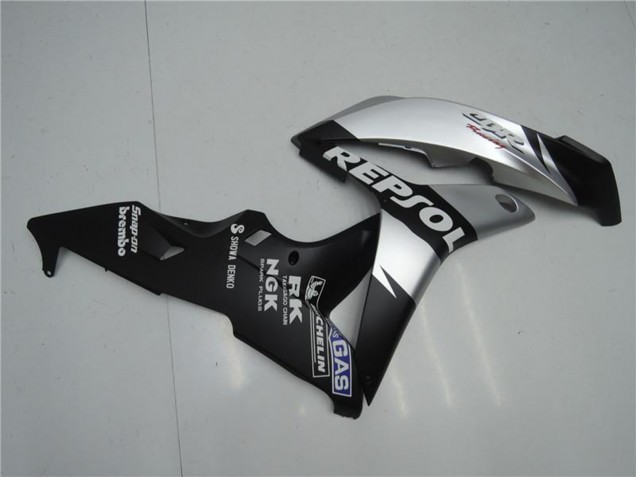 Matte Black Silver Grey Repsol 2007-2008 Honda CBR600RR Motorcycle Fairings