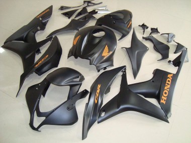 Matte Black Gold Decals 2007-2008 Honda CBR600RR Motorcycle Fairings