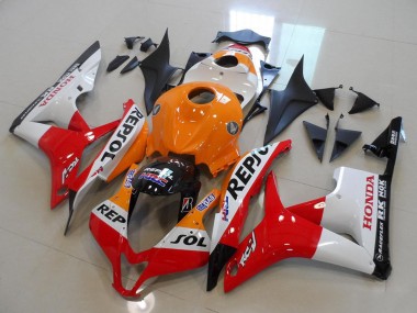 Orange White Red Glossy Black Repsol 2007-2008 Honda CBR600RR Motorcycle Fairing Kits