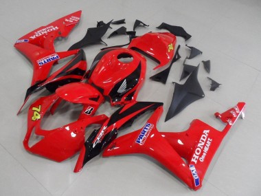 Red Glossy Black Racing Unlimited Parts 74 2007-2008 Honda CBR600RR Motorcycle Fairings