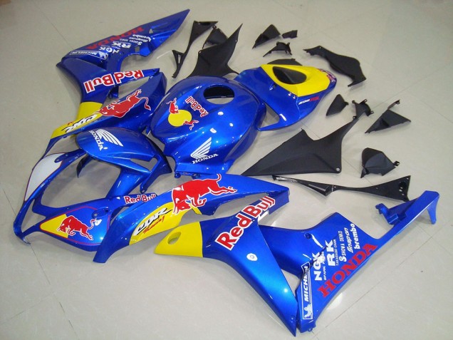 Blue Yellow Red Bull 2007-2008 Honda CBR600RR Motorcycle Fairing
