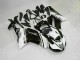 Black White 2007-2008 Kawasaki ZX6R Motorcycle Fairings