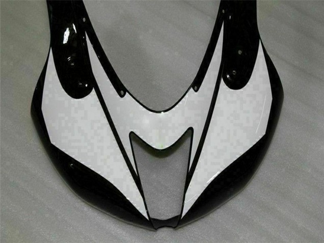 Black White 2007-2008 Kawasaki ZX6R Motorcycle Fairings