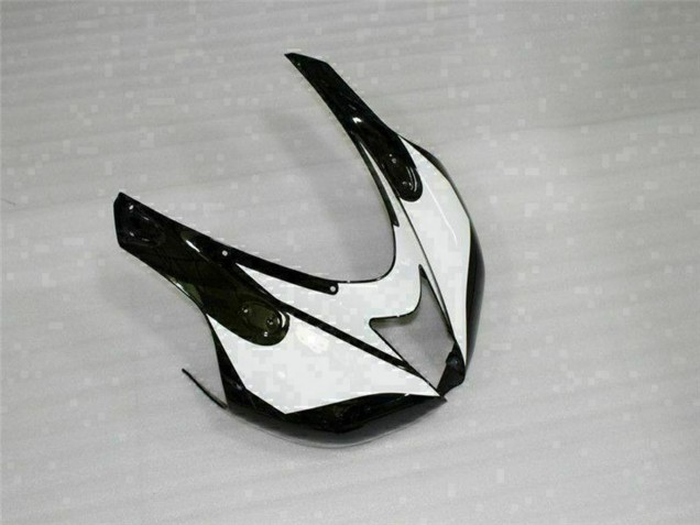 Black White 2007-2008 Kawasaki ZX6R Motorcycle Fairings