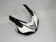 Black White 2007-2008 Kawasaki ZX6R Motorcycle Fairings