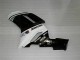 Black White 2007-2008 Kawasaki ZX6R Motorcycle Fairings