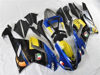 Blue Shark 2007-2008 Kawasaki ZX6R Motorcycle Fairings