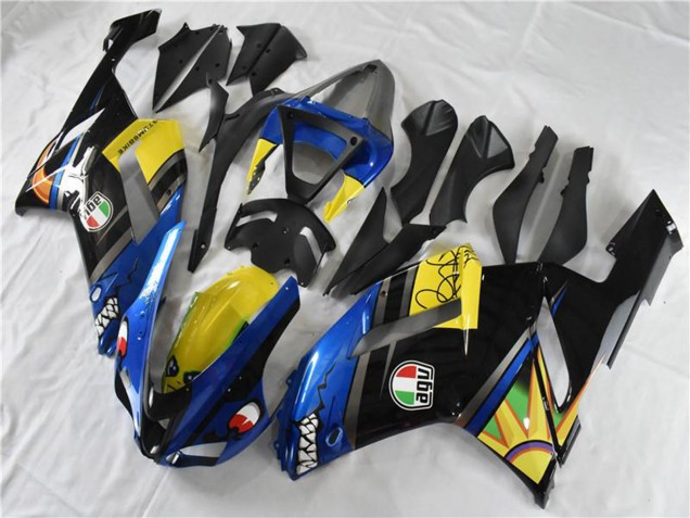 Blue Shark 2007-2008 Kawasaki ZX6R Motorcycle Fairings