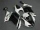 Black White Elf 2007-2008 Kawasaki ZX6R Motorcycle Fairings